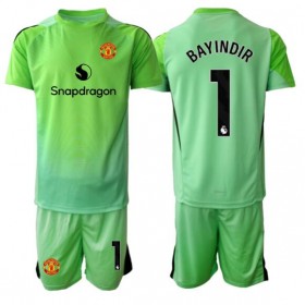 Dětské fotbalový komplet Manchester United Altay Bayindir #1 Brankář Tretí košile 2025-26 Krátkým Rukávem